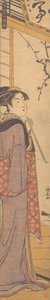 Una niña con una pipa de Torii Kiyonaga