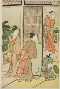 Una Fiesta en los Cuartos de Placer de Shinagawa de Torii Kiyonaga