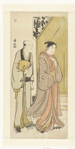 El actor Iwai Hanshiro IV en la vida cotidiana de Torii Kiyonaga