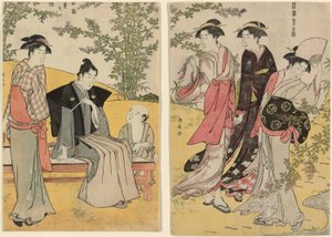 Una excursión en Hagidera, de la serie "Un Brocado de Modales Orientales (Fuzoku Azuma no nishiki)" de Torii Kiyonaga
