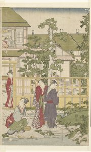 Jugando a la gallina ciega de Torii Kiyonaga