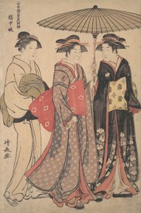 Bailarines de la calle Tachibana de Torii Kiyonaga