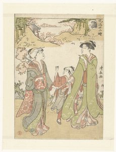 La hora del mono Elegantes representaciones de las doce horas (título de la serie) Furyu junitoki (título de la serie sobre el objeto) de Torii Kiyonaga