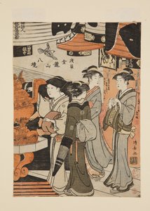 En el templo Sensō-ji de Torii Kiyonaga