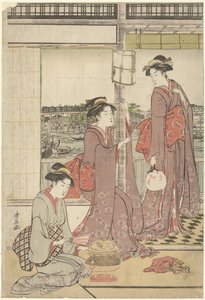 fiesta de la luna de Torii Kiyonaga