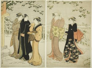 Colina Matsuchi después de la nevada de Torii Kiyonaga