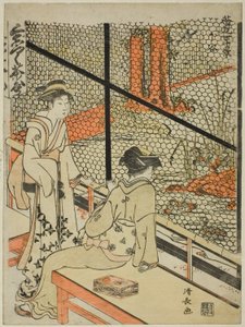 Shitaya, de la serie "Diez escenas de casas de té (Chamise jikkei)" de Torii Kiyonaga