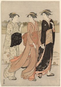 Crepúsculo de Verano en las Orillas del Río Sumida de Torii Kiyonaga