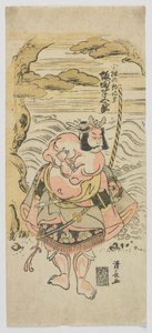 El actor Sakata Hangoro II como Kobayashi no Asahina, período Edo, 1775 de Torii Kiyonaga