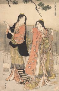 Las doncellas de Suma Shiokumi, Suma de Torii Kiyonaga