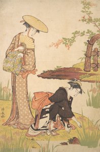 El jardín de los lirios de Torii Kiyonaga