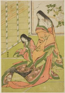 La Tercera Princesa y su Gatito, de una serie sin título de damas de la corte de Torii Kiyonaga
