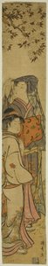 Dos mujeres viendo cerezos en flor de Torii Kiyonaga