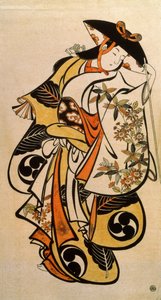 Actor masculino interpretando a una mujer de Torii Kiyonobu I