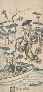 Escena de un drama, probablemente Musume Dojoji, ca. 1744 de Torii Kiyonobu I