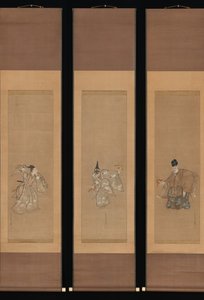 La auspiciosa danza Noh Okina, ca. 1790-95