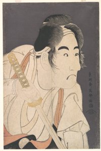 Bandō Mitsugorō II como Ishii Genzō en la obra "Hana-ayame Bunroku Soga", c.1794 (xilografía en color).