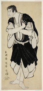 El actor Sakata Hangoro III como Kosodate Kannonbo (Sandai-me Sakata Hangoro no Kosodate no Kannonbo) de Toshusai Sharaku