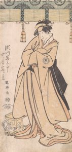El actor Segawa Tomisaburo II como la criada Wakakusa de los Otomos, en realidad el príncipe Korehito, 1794-75 de Toshusai Sharaku