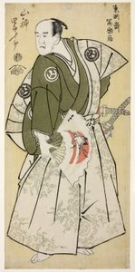 El actor Yamashina Shirojuro como Nagoya Sanzaemon (Yamashina Shirojuro no Nagoya Sanzaemon) (xilografía en color; hosoban, nishiki-e) de Toshusai Sharaku