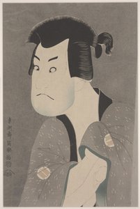 El actor Sakata Hangoro II como Fujikawa Mizuemon en la obra Hanaayama bunroku soga, Teatro Miyaki de Toshusai Sharaku