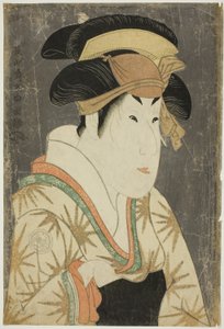 El actor Segawa Kikunojo III como Oshizu, esposa de Tanabe Bunzo de Toshusai Sharaku