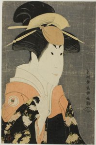 El actor Segawa Tomisaburo II como Yadorigi, esposa de Ogishi Kurando de Toshusai Sharaku