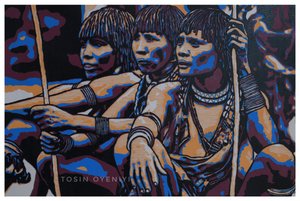 Hombres indígenas de colores vivos de Tosin Oyeniyi