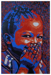 Retrato de un niño riendo de Tosin Oyeniyi