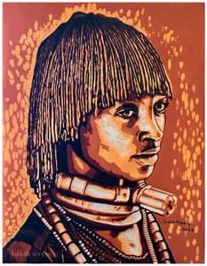 Retrato africano majestuoso de Tosin Oyeniyi