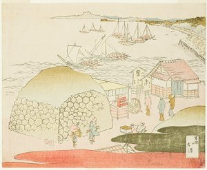 Una vista de Takanawa de Totoya Hokkei