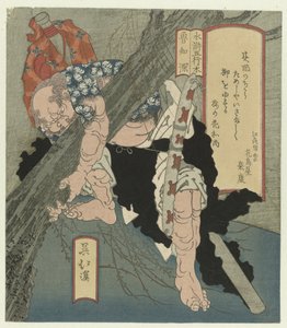 Madera: Rôchishin arranca un árbol Ki: Rôchishin (título sobre objeto) Los cinco elementos y el Suikoden (título de la serie) Suiko goyô (título de serie sobre objeto) de Totoya Hokkei