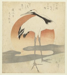 Grúa para el primer amanecer del año de Totoya Hokkei