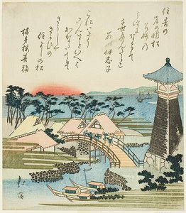 Faro de Sumiyoshi, Osaka de Totoya Hokkei