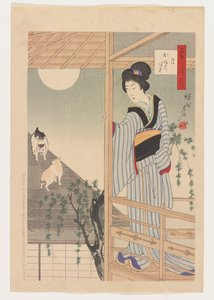 Setsugekka/Oborozuki, 10 de enero de Toyohara Chikanobu