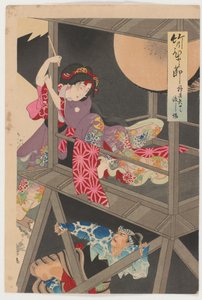 Take no hitofushi, Yaguchi de Toyohara Chikanobu