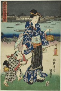 Diversiones Nocturnas en Ryogoku en la Capital Oriental (Toto Ryogoku yoasobi no zu)