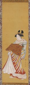 Yujo en desfile de Toyonobu Utagawa