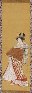 Yujo en desfile, finales del siglo XVIII de Toyonobu Utagawa