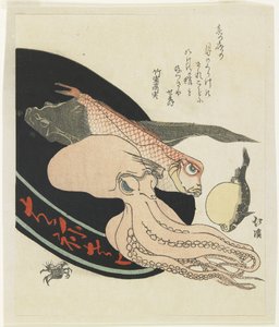 (Pulpo, Tilefish rojo, Lucio, Pez globo y Cangrejo) de Toyota Hokkei