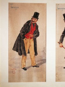 Personaje de Tecoppa creado por el actor milanés Edoardo Ferravilla en 1874, acuarela de Tranquillo Cremona de Tranquillo Cremona