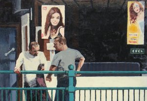 Conversación, 2006 (óleo sobre tabla)