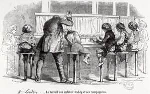 Niños trabajando en bobinas en Londres, Paddy y sus compañeros, de 