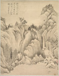 Cascada y Rocas, 1847 de Tsubaki Chinzan