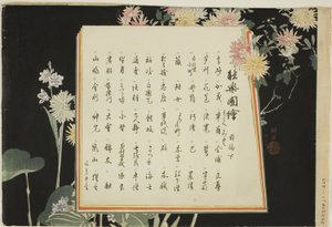 Página de índice, impresiones .51-.100 (Vol.1), de la serie "Imágenes de actuaciones No (Nogaku Zue)"