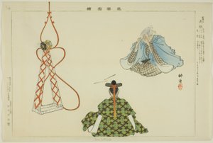 Sora Zutsumi, de la serie "Imágenes de actuaciones No (Nogaku Zue)" de Tsukioka Kogyo