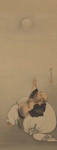 Luna de la Iluminación, de la serie Doce Aspectos de la Luna de Tsukioka Yoshitoshi