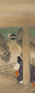 Murasaki Shikibu en el templo Ishiyamadera
