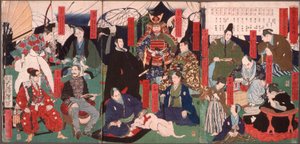 Retratos de las generaciones del clan Tokugawa de Tsukioka Yoshitoshi