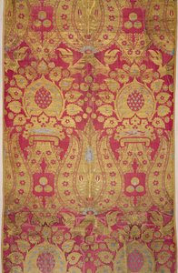 Diseño de tela otomana (seda tejida con hilo de oro) de Turkish School